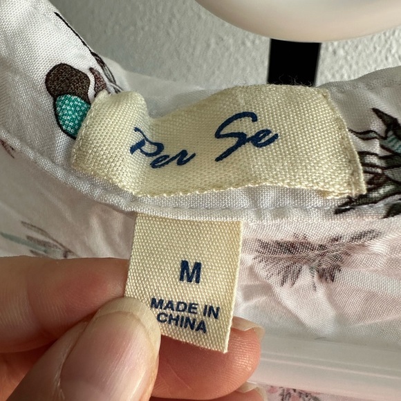 Per se medium cactus button down top - Picture 3 of 5